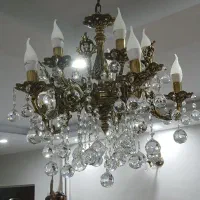 لوستر برنز 10 شاخه ای در حد نو سالم سالم