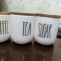 بانکه سرامیکی با درب بامبو