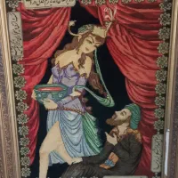 تابلو فرش دستی طرح لیلی و مجنون