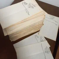 ۱۲۰۰ برگ کاغذ نیمه خام قاجاری