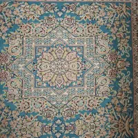 فرش قالیچه ابریشم ۱/۵۰ در ۲/۲۵|فرش|مشهد, زمرد|دیوار