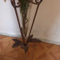گلدان مسی با گل