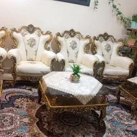 مبلمان9نفره بامیز وعسلی درحد نو بازدید فولادشهر|مبلمان خانگی و میز عسلی|اصفهان, شفق|دیوار