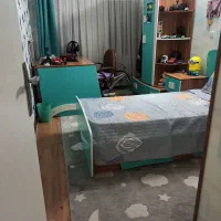 تخت نوجوان فرش و کتبه پرده همراه تشک|تخت و سرویس خواب|گرمدره, |دیوار