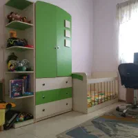 تخت کودک نوجوان با تشکها،کمد،بوفه|تخت و سرویس خواب|گرگان, |دیوار