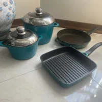 قابلمه و ماهیتابه رژیمی و گریل چدن آلمانی|ظروف پخت‌وپز|تهران, مجیدیه|دیوار