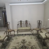 مبلمان تمام چوب گردو|مبلمان خانگی و میز عسلی|اصفهان, شهرستان|دیوار