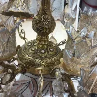 لوستر برنجی ۱۰ شاخه سنگین|لوستر و چراغ آویز|پاکدشت, پاکدشت (مامازند)|دیوار