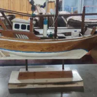 لنج چوبی دست ساز تزیینی چهار عدد|صنایع دستی و سایر لوازم تزئینی|خارک, |دیوار