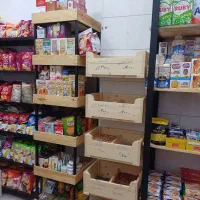 دکور چوب و فلز فروشگاهی|فروشگاه و مغازه|داراب, |دیوار