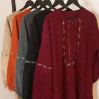 تونیک مخمل گلدوزی