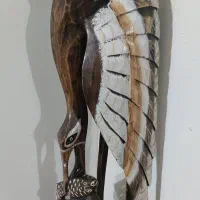 پرنده چوبی|مجسمه، تندیس، ماکت|رشت, خمیران زاهدان|دیوار