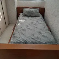 تخت خواب یک نفره چوبی در حد نو|تخت و سرویس خواب|تهران, جوادیه تهرانپارس|دیوار
