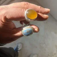 فروش ۲عددانگشترشجروعقیق آبدار کاره دست|جواهرات|ملایر, |دیوار