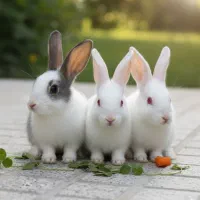 سه بچه‌خرگوش دوماهه برای فروش