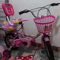 دوچرخه۱۲ کودک صورتی دخترانه بدون ایراد