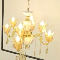 لوستر سرامیک برنج|لوستر و چراغ آویز|فردیس, شهرک ۱۱۰|دیوار