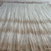 پرده حریر دوخت پلیسه سالم اندازه۲/۴۰ در ۲/۴۵