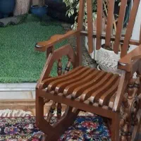 صندلی راک چوبی