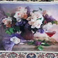 تابلو فرش ماشینی گل
