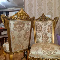 مبلمان ۷ نفره به همراه میز ناهار خوری دو رو منبت
