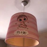 ست پرده و لوستر دخترانه