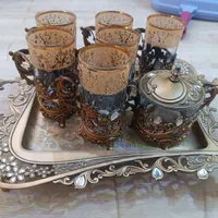 لیوان و قندون و سینی ست سنتی