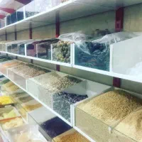 جلوشیشه و معمولی جا آجیلی و حبوباتی قفسه