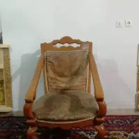 سرویس مبل قدیمی ۸‌نفره ( چوب ساج هندی کلاف سالم )