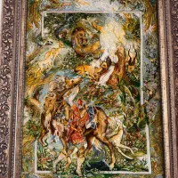 تابلو فرش دستباف ابریشم