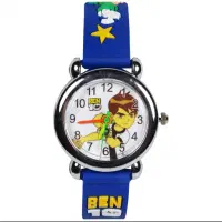 ساعت مچی بن تن بچه گانه رنگ آبی و ساعت دیواری گرد