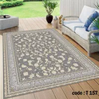 روفرشی کشدار طرح فرش افشان /خاکستری