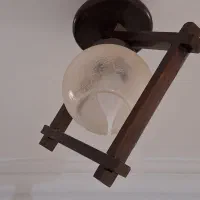 ۴ عدد لوستر چوبی و دیوار کوب|لوستر و چراغ آویز|کرج, کوی مهر|دیوار