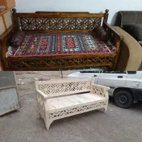 تخت سنتی مبل گره چینی نیمکت چوبی باغ منزل ویلا|مبلمان خانگی و میز عسلی|سبزوار, امیریه|دیوار