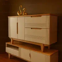 ست آینه کنسول دلسا به همراه جلومبلی عسلی