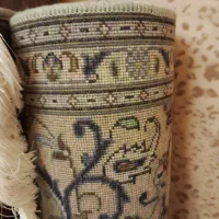 یک عدد قالیچه کاشان سبز پسته ای