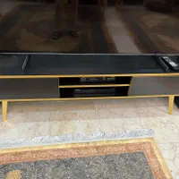 میز تلویزیون مشکی طلایی در حدنو