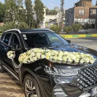 گل آرایی ماشین عروس در محل شما