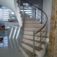 طراحی اجرا انواع پله گرد فلزی بتنی نرده سنگ پله