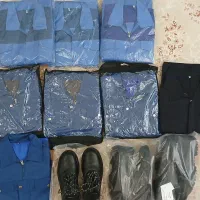 لباس کار ۲ تکه و کفش ایمنی