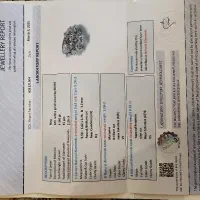 انگشتر جواهر اصل با تخمه برلیان گرد