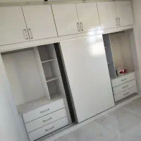 کمددیواری چهارچوب ریلی سفید نسکافه ای