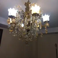 لوستر ۱۲ شعله برنجی|لوستر و چراغ آویز|تهران, ازگل|دیوار