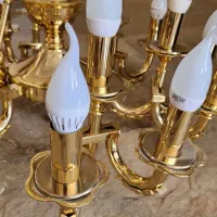 لوستر برنز رنگ ثابت، ۱۸ شاخه، با لامپ های کم مصرف|لوستر و چراغ آویز|تهران, ارم|دیوار