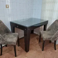 میز نهار خوری با دو عدد صندلی