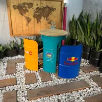 ست میز و صندلی کم جا ( بشکه ای -دو نفره و سه نفره)|کافی‌شاپ و رستوران|هشتگرد, هشتگرد قدیم|دیوار