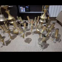 (خریدار) و فروشنده لوستر آینه شمعدان برنزی آبکاری