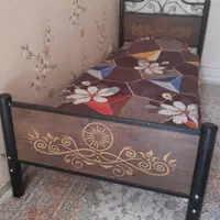 تختخواب فرفورژه تک نفره|تخت و سرویس خواب|تهران, کاج|دیوار