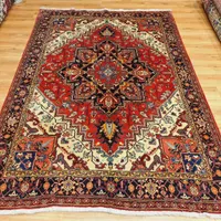 قالی ۶متری دستباف هریس زمینه روناسی