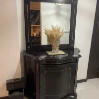 میز کنسول چوبی و میز قاشق و چنگال چوبی پایه دار|بوفه، ویترین، کنسول|بیرجند, |دیوار